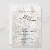 Einfaches Overlay-Foto Budget QR-Code Hochzeit Einladung (Vorderseite)
