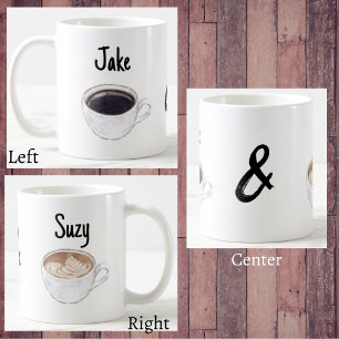 Einfaches Paar Kaffee Liebhaber  Kaffeetasse