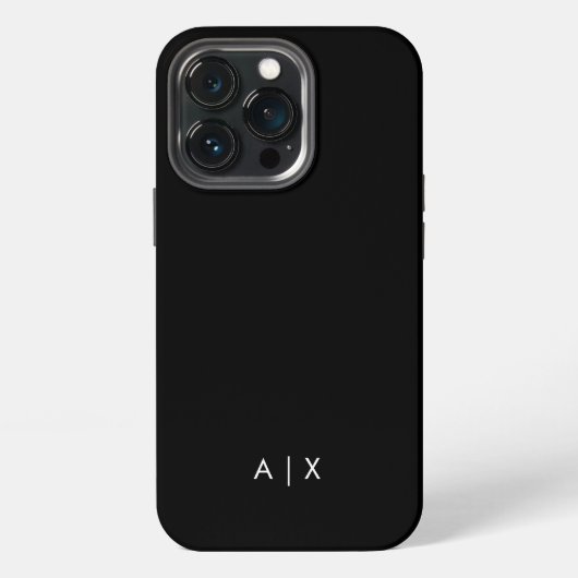 Einfaches Paar Name monogrammiert iPhone Hülle (Hinten)