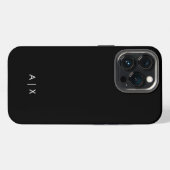 Einfaches Paar Name monogrammiert iPhone Hülle (Rückseite (Horizontal))