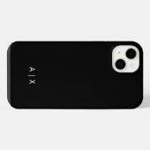 Einfaches Paar Name monogrammiert iPhone Hülle (Rückseite (Horizontal))