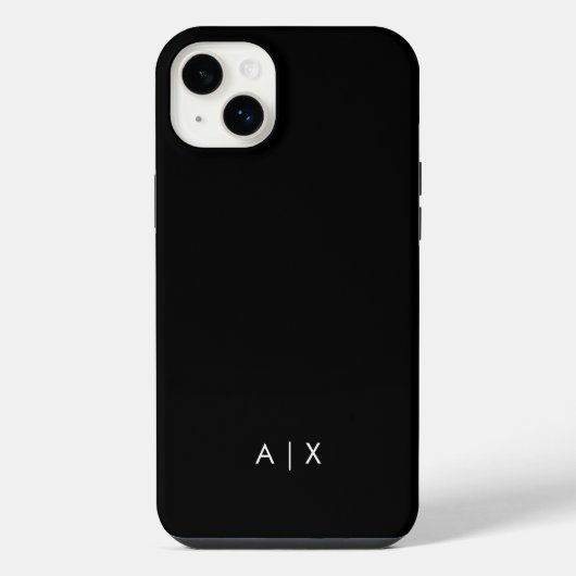 Einfaches Paar Name monogrammiert iPhone Hülle (Rückseite)