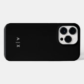 Einfaches Paar Name monogrammiert iPhone Hülle (Rückseite (Horizontal))