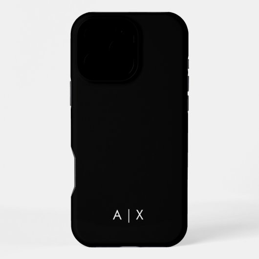 Einfaches Paar Name monogrammiert iPhone Hülle (Rückseite)