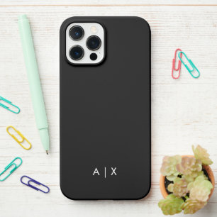 Einfaches Paar-Name monogrammiert iPhone 12 Pro Max Hülle