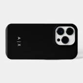 Einfaches Paar Name monogrammiert iPhone Hülle (Rückseite (Horizontal))