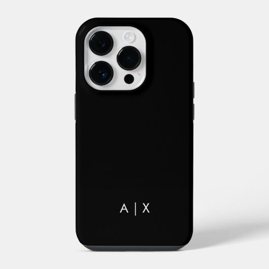 Einfaches Paar Name monogrammiert iPhone Hülle (Rückseite)