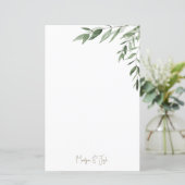 Einfaches Paar Skript Namen Foliage Hochzeit (Stehend Vorderseite)