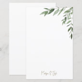 Einfaches Paar Skript Namen Foliage Hochzeit (Vorne/Hinten)