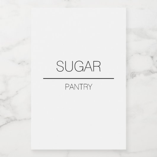Einfaches Pantry-Label Lebensmitteletikett (Einzelnes Label)