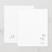 Einfaches Papier mit Blatt-Monogramm (Vorne/Hinten)