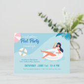 Einfaches Party Foto Abschluss Einladung (Stehend Vorderseite)