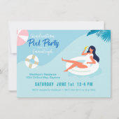 Einfaches Party Foto Abschluss Einladung (Vorderseite)