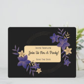 Einfaches Party für beliebige Occasions-Blume Einladung (Stehend Vorderseite)