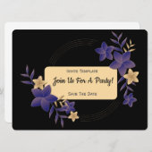 Einfaches Party für beliebige Occasions-Blume Einladung (Vorne/Hinten)