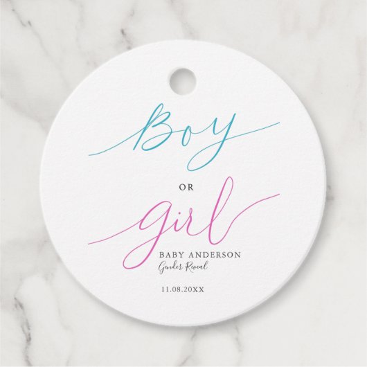 Einfaches Party für Boy oder Girl Geschenkanhänger (Vorderseite)