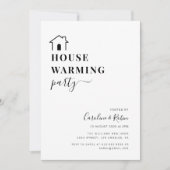 einfaches Party für die Hauswärmung Einladung (Vorderseite)