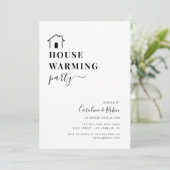 einfaches Party für die Hauswärmung Einladung (Stehend Vorderseite)
