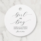 Einfaches Party für elegantes Skriptgeschlecht Geschenkanhänger (Vorderseite)