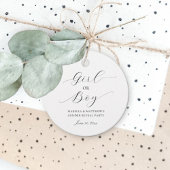 Einfaches Party für elegantes Skriptgeschlecht Geschenkanhänger