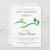 Einfaches Party für Golf-Rente Einladung (Vorderseite)