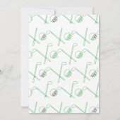 Einfaches Party für Golf-Rente Einladung (Rückseite)