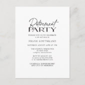 Einfaches Party für Minimalistische Schwarz-weiße  Postkarte (Vorderseite)