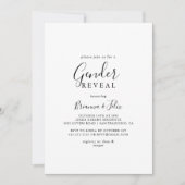 Einfaches Party Minimalistischer Geschlechter Einladung (Vorderseite)