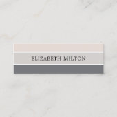 Einfaches Pastel Stripes Consultant Mini Visitenkarte (Vorderseite)