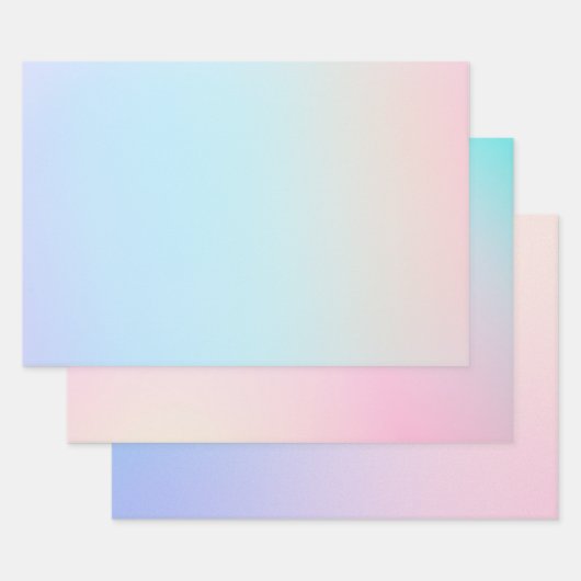 Einfaches Pastell-Verpackungspapier Flachblatt-Set Geschenkpapier Set (Set)