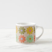 Einfaches Pastell-Vintage-Blumenmuster Espressotasse (Rechts)