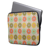 Einfaches Pastell-Vintage-Blumenmuster Laptopschutzhülle (Vorderseite Links)