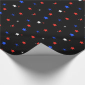 Einfaches patriotisches Stern-Packpapier Geschenkpapier (Ecke)