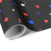 Einfaches patriotisches Stern-Packpapier Geschenkpapier (Rolleneckpunkt)