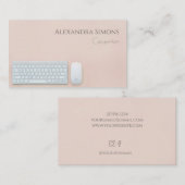 Einfaches Peachy mit Tastatur und Maus Visitenkarte (Vorne/Hinten)