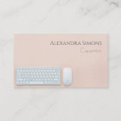 Einfaches Peachy mit Tastatur und Maus Visitenkarte (Vorderseite)