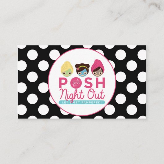 Einfaches, perfekt posh-rosa Logo Visitenkarte (Rückseite)