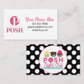 Einfaches, perfekt posh-rosa Logo Visitenkarte (Vorne/Hinten)