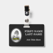 Einfaches Personal-/Angestellt-Porträt-Abzeichen Ausweis (Front with Clip)