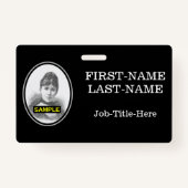 Einfaches Personal-/Angestellt-Porträt-Abzeichen Ausweis (Vorderseite)