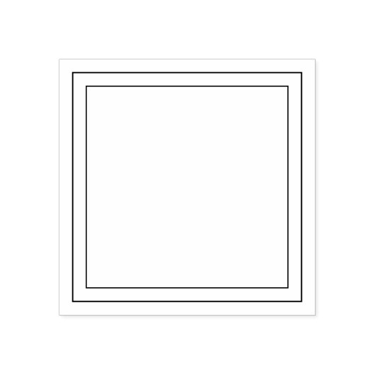 Einfaches personalisiert Square Design Gummistempel (Prägung)