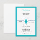 Einfaches Personalisiertes Brautparty Light Blue Einladung (Vorne/Hinten)