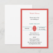 Einfaches Personalisiertes Brautparty Red Einladung (Vorne/Hinten)