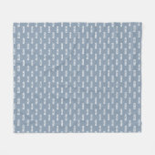 Einfaches Personalisiertes Dusty Blue Repetiername Fleecedecke (Vorderseite (Horizontal))