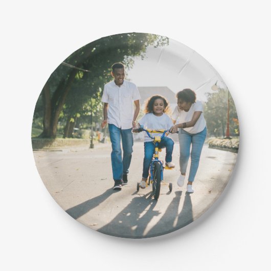 Einfaches Personalisiertes Foto Pappteller (Vorderseite)