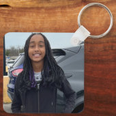 Einfaches Personalisiertes Foto Schlüsselanhänger (Rückseite)