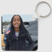 Einfaches Personalisiertes Foto Schlüsselanhänger (Rückseite)