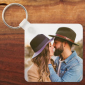 Einfaches Personalisiertes Foto Schlüsselanhänger (Vorderseite)
