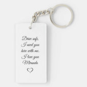 Einfaches Personalisiertes Foto- und TextFoto Schlüsselanhänger (Rückseite)