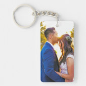 Einfaches Personalisiertes Foto- und TextFoto Schlüsselanhänger (Vorderseite)
